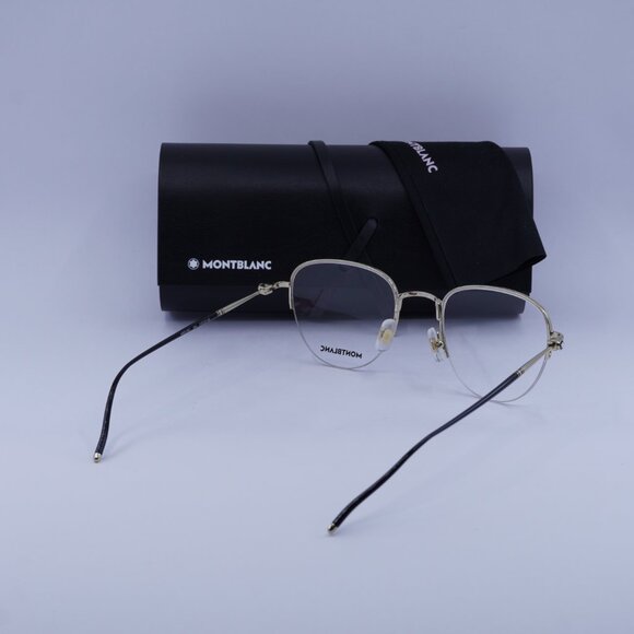 Montblanc MB0129O 004 Eyeglasses Gold 52mm Aviator Frame - Picture 10 of 11